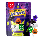 Amos Halloween Monster Lollipops – 15ct Festive Candy Gift Bag for Grandkids, Nieces & Nephews, Perfect Trick-or-Treat Surprise