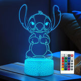 Cool Night Light 3D LED Lamp with Remote – Safe Character Nursery Night Light for Kids Bedroom and Playroom