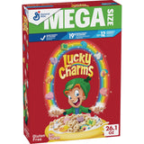 Lucky Charms Gluten Free Cereal with Marshmallows – Whole Grain Breakfast with 12 Vitamins and Minerals for Health Conscious Parents, Jumbo Rainbow Edition
