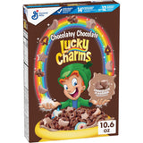 Lucky Charms Chocolatey Chocolate Cereal with Marshmallows – Lunchbox Snack Mix-In for Kids, Sweetened Cereal for Picky Eaters, 10.6 oz Box