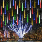 Joomer Meteor Shower Lights – Outdoor Patio & Garden Decor, 240 LED Cascading Snowfall Effect with Timer