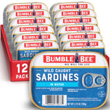 Bumble Bee Wild Caught Sprats in Water - Simple Clean Protein with No Additives, 3.75 oz Can (Pack of 6)