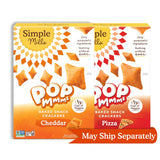 Simple Mills Pop Mmms Baked Crackers – Mindful Snacking for Home Office and Work Break Room, 130 Calories Per Serving