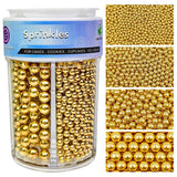Gold Sprinkles for Cake Decorating – Shimmer Pearl Toppings for Home Dessert Table Styling and Holiday Displays