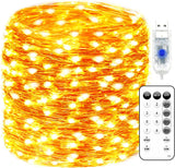 LuminHue 66ft Warm White Fairy Lights – Relaxing Night Light for Wind-Down Routine and Better Sleep