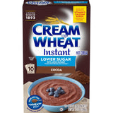 Cream of Wheat Lower Sugar Cocoa Hot Cereal – Kid-Friendly Nutritious Breakfast Ready in 1.5 Minutes, 10 Packets