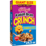 Kellogg's Raisin Bran Crunch – Low-Fat Bran Cereal with 17g Whole Grain for Weight-Conscious Adults, 24.5 oz