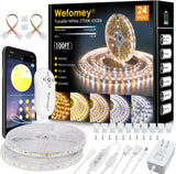 LotusLamp X Smart LED Strip Lights – Cozy Bedroom Ambient Lighting, 100ft Dimmable Tunable White Tape