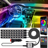 Car Interior Lights, Birthday Gift for Men Women Drivers, LED Strip Lights with Music Sync & App Control, Ambient Lighting Kit for SUVs Trucks Vans
