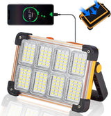 LUMENHUB Solar Work Light – Camping & Fishing Floodlight, 10000LM Cordless Rechargeable Lantern