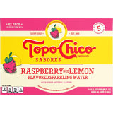 Topo Chico Sabores Raspberry with Lemon – Sophisticated Non-Alcoholic Mixer for Craft Cocktails and Mocktail Bars, 12oz 8pk