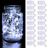 btfarm 30 Pack Fairy Lights Battery Operated – 7ft Silver Wire String Lights for Cozy Bedroom and Living Room Decor, Warm White Ambient Twinkle