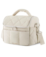 BAGSMART Quilted Puffer Lunch Bag – Office Lunch Organizer for Female Professionals Working at the Desk