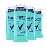 Degree Ultra Fresh Shower Clean Antiperspirant Stick for Women – 48H Odor Protection for a Mindful Morning Self-Care Ritual, 4 Pack 2.6 oz