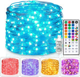 Luminara USB Fairy Lights 33ft 100 LED – Thoughtful Birthday Gift for Her, Remote Control Color Changing String Lights for Bedroom