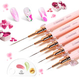 Beetles Gel Polish Nail Art Liner Brushes – Simple 5-Size Pen Set for Clean Minimalist Manicures