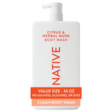 Native Body Wash Coconut & Vanilla 36 oz – Calming Daily Shower Ritual for Mindful Self-Care