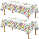 OHOME Kids Halloween Party Tablecloth 2-Pack – Stain-Resistant Polyester Cover for School Cafeteria Events