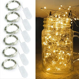 Luminara Fairy Lights Battery Operated - 3.3ft 10 LED Silver Wire Firefly String Lights for Cozy Bedroom and Living Room Aesthetic Decor, Mason Jar Centerpiece, Wedding and Holiday Table Ambiance
