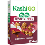 Kashi GO Cinnamon Crunch Cereal – Self-Care Morning Fuel with 10g Fiber and Plant Protein for Sustained Energy