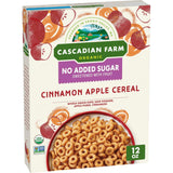 Cascadian Farm Organic Cinnamon Apple Cereal – Guilt-Free Low Sugar Snack for Clean Eating Routines, 12 oz