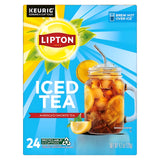 Lipton Unsweetened Black Iced Tea K-Cups 24-Pack – Home Office Pantry Staple for Focused Workday Brewing