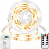 echosari Battery Operated LED Strip – Flameless Night Lighting for Hallways, Stairs, and Kids Rooms, 6-Hour Auto Timer
