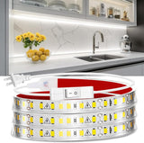 maylit Under Cabinet LED Strip Light 24in/48in/72in for Kitchen and Living Room Ambiance, Cool or Warm White Plug-in Bar Light