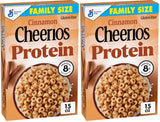 Cheerios Protein Cereal, Cinnamon – Lunchbox and Bowl Favorite for Growing Kids, Gluten Free, 2-Pack