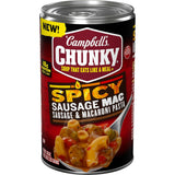 Campbell's Chunky Spicy Sausage Mac Soup, 18.8 oz Can – 18g Protein Hearty Meal for Post-Workout Recovery and Refueling