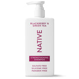 Native Strengthening Shampoo Blackberry & Green Tea 16.5 fl Oz – Mindful Hair Repair for Damaged, Frizz-Prone Strands