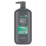 Dove Men+Care 3N1 Body and Face Wash Invigorating Revive – Post-Hike Refresh for Active Men, Tea Tree 30 oz