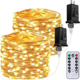 LumiWeave Waterproof LED Fairy Lights Outdoor 66ft – IP44 String Lights for Patio Garden Porch and Backyard, 8 Modes with UL588 Adapter