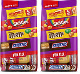 M&M'S Peanut, SNICKERS, STARBURST & SKITTLES Fun Size Halloween Candy for Driveway Trick-or-Treat Stations, 19.44 oz Bulk Bag