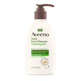 Aveeno Daily Foaming Gel Cleanser – Oat and Niacinamide Face Wash for a Calming Self Care Routine