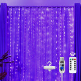 Brightown 300 LED Fairy Curtain Lights, Warm White Curtain String Lights, USB Plug in 8 Lighting Modes with Remote for Bedroom Wall Decor and Cozy Aesthetic Living Room