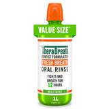 TheraBreath Fresh Breath Mouthwash for Mindful Nightly Self-Care Rituals, Mild Mint 1 Liter