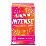 Bounce Intense Dryer Sheets Vibrant Bloom 60 Count Aromatherapy Laundry Sheets for Self Care Wind Down Routines