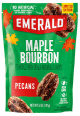 Maple Bourbon Pecans – Clean-Label Wholesome Snack for Mindful Snacking, Non-GMO 5oz Pouch