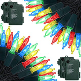 KOUQIYA Battery Operated Fairy Lights 2 Pack – Bedroom Decor with Warm White Glow, 17ft Flexible Copper Wire