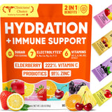 Venture Pal 2-in-1 Hydration + Immune Electrolyte Powder – Daily Morning Wellness Ritual with Elderberry, Turmeric & 1B CFU Probiotics