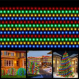 Lumivern Outdoor Christmas Net Lights 360 LED 12x5FT Waterproof Mesh Lights Connectable for Patio Camping Backyard Fence and Garden Decor