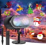 AIMENGME Holiday Projector Lights – Outdoor Patio and Garden Decor with 12 Halloween and Christmas Patterns