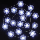 BlcTec Snowflake String Lights – Cozy Living Room Decor Accent with 40 Cool White LEDs and Timer