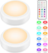 BLS LED Puck Lights — Cozy Ambient Lighting for Living Room Shelves and Bookcases