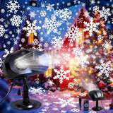 SnowfallEffect Christmas Projector Lights – Patio, Garden & Backyard Holiday Snowfall Decoration, IP65 Waterproof LED with Remote Timer
