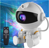 Astronaut Galaxy Night Light – Child-Safe Star Projector for Nursery & Kids Bedroom, Remote Control with Auto Shutoff Timer