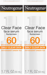 Neutrogena Clear Face Serum Sunscreen – Pre-Work SPF 60 Primer for a Polished Office Look
