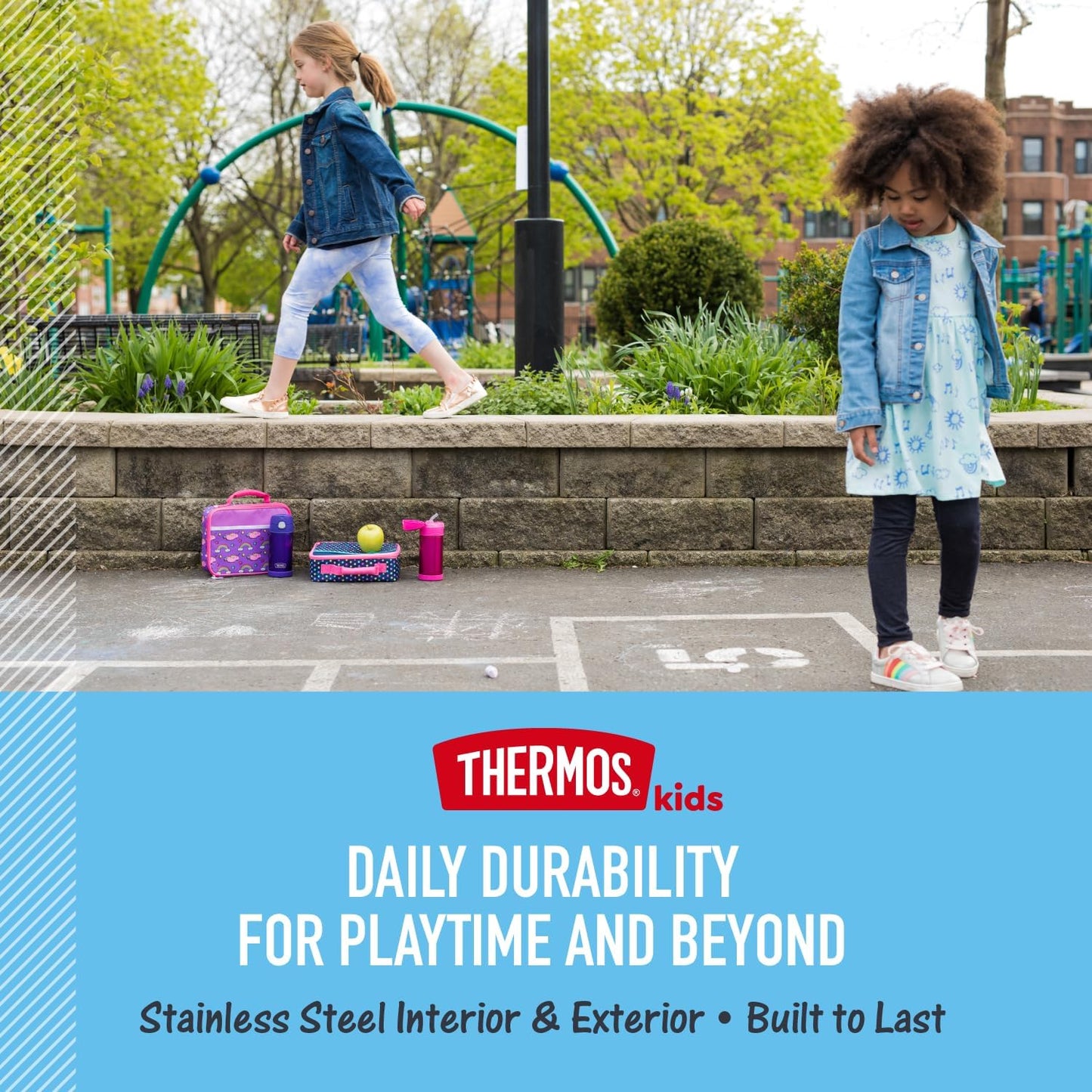 THERMOS FUNTAINER Children’s Water Bottle with Pop-Up Straw - 12 oz Character Bottle for Preschool and Playdate Snacks