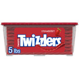 TWIZZLERS Licorice Style Chewy Candy – Resealable Bulk Tub That Stays Fresh Without Hardening, 5 lb
